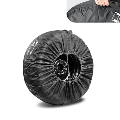 19 "-23" Car Spare Tire Cover, Scratch-resistant & Anti-aging Spare Tire Protection Cover, Waterproof Dust-Proof 190T Polyester Wheel Storage Protection Bag, for SUVs, RVs, Trailers, Trucks