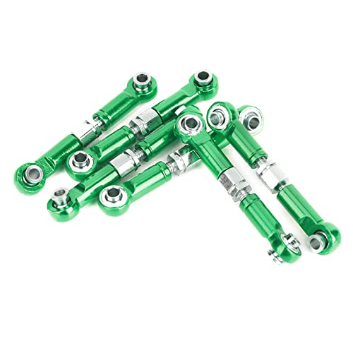 6Pcs Metal RC Car Tie Rods,RC Truck Tie Rods,RC Truck Tie Rod Replacement Parts for 1/18 A959 RC Car - color: green