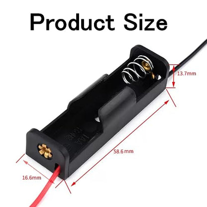 10 Pcs AA Battery Holder 1 Cell with Wire Leads, 1xAA Battery Shell Case for Technology Production Toy Models Accessory DIY - size: 1AA open