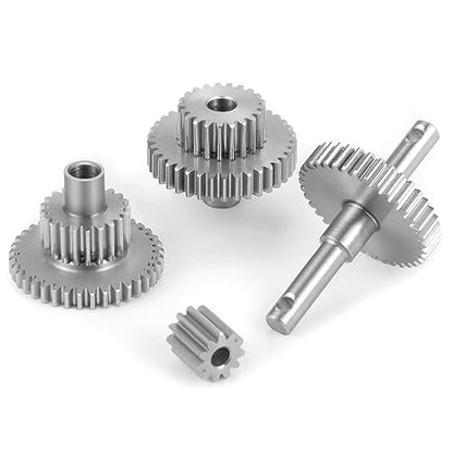MOHERO Stainless Steel 9.7:1 Overdrive Transmission Gear Pinion Set for Tra-xxas 1/18 TRX4M Bronco Defender RC Crawler Car - color: 9.7:1