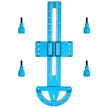 Aluminum Shock Synchronizer Ruler Balance Measurement Tool Compatible with 1/10 1/12 Axial SCX10 TRX4 Tamiya TT02 TT02 CC01 MST XV01 TF2 RC Car (Blue) - color: Blue