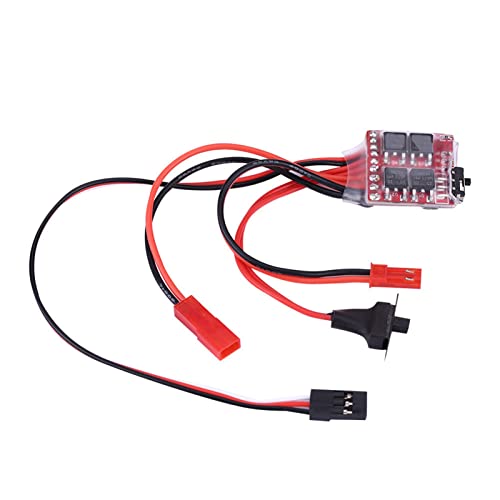 Brushed Electronic Speed Controller, 20A with Brake RC ESC for 130 180 260 280 380 Motors, for RC Cars Boats Models Enthusiasts Racing Hobbyists