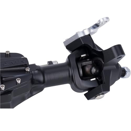 HD44 Axles, 1/10 RC Offset Straight Axles, CNC Aluminum Integrated Front & Rear Axles with High-Strength Steel Gears, for 1/10 RC Crawlers Vanquish VS4-10 & Axial SCX10 II Upgrades (Black) - color: Black