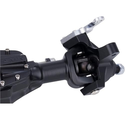 HD44 Axles, 1/10 RC Offset Straight Axles, CNC Aluminum Integrated Front & Rear Axles with High-Strength Steel Gears, for 1/10 RC Crawlers Vanquish VS4-10 & Axial SCX10 II Upgrades (Black) - color: Black