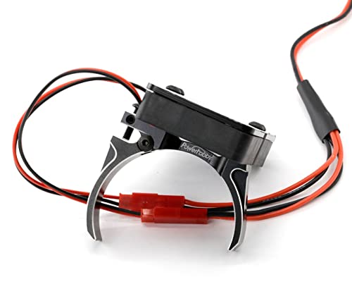 Aluminum Heatsink 1/5 Dual High Speed Cooling Fans w/Covers (Black) - color: Black
