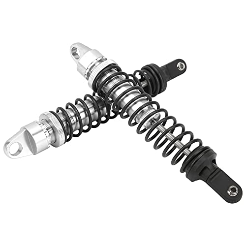 2Pcs 188mm RC Aluminum Shock Absorber Damper for 1/5 Scale OffRoad Cars, Suitable for HSP 94050 RC Gasoline Vehicles (Silver) - color: Silver