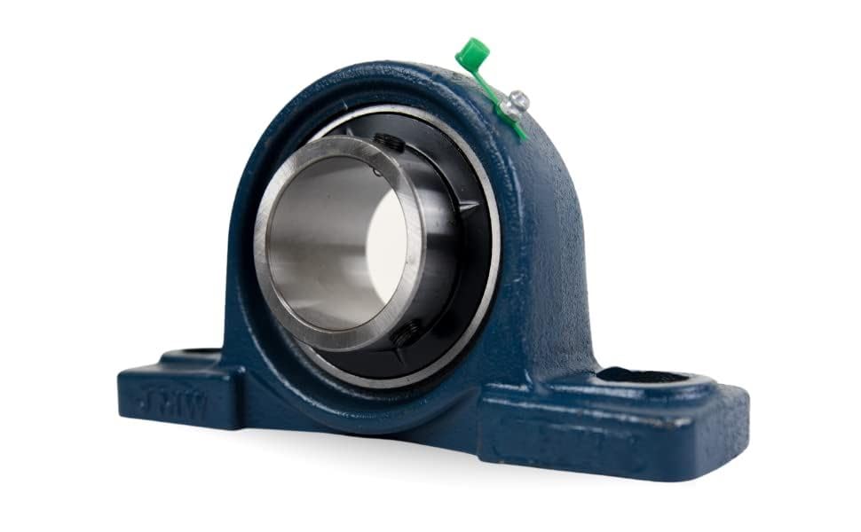 UCP209-28 Pillow Block Bearing (2 Pack), 1-3/4 inch Bore, 2 Bolt Flange Mounted, Solid Cast Iron Base, Self-Alignment - size: UCP209-28