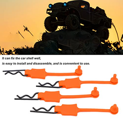 1/10 RC Body Clips, Universal Metal & Silicone Car Shell Pins, Durable Replacement Latch for Axial SCX10, ARRMA, GEN8
