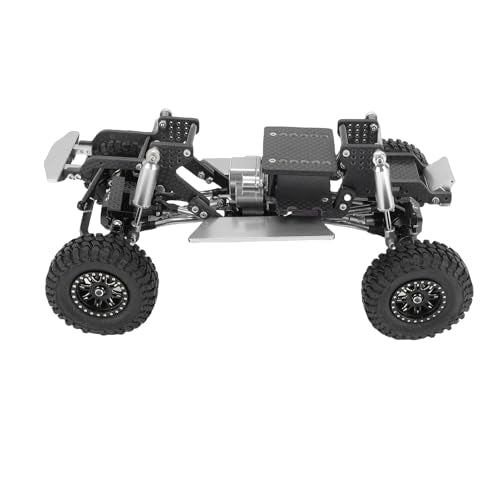 Asixxsix RC Crawler Chassis Frame Kit, Lightweight Strong Modular Design RC Upgrade Parts, Composite Material Chassis Frame Kit with Easy Installation for Ascent 18 1/18 Crawler (Black and Silver) - color: Black and Silver
