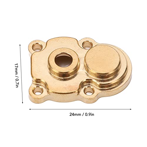 Alomejor 4Pcs RC Brass Steering Knuckle Cover Portal Cover RC Axle Gear Cover for FMS 124 FCX24 RC Crawler (Gold)