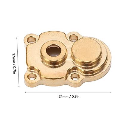Alomejor 4Pcs RC Brass Steering Knuckle Cover Portal Cover RC Axle Gear Cover for FMS 124 FCX24 RC Crawler (Gold)