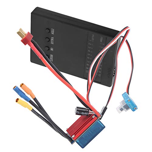 25A Brushless ESC with Program Card Electric Speed Controller High Performance Smooth Throttle Control Strong Overload Protection for 1/14 1/16 Scale RC Cars Trucks and Bug