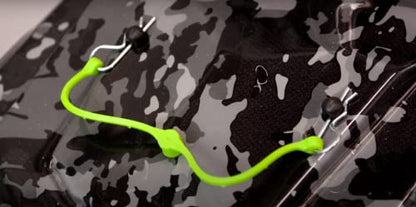 Du-Bro Body Klip Retainer, with Rubber Attachments, for RC Cars and Trucks, 2-Pack, Lime Green - color: Lime Green
