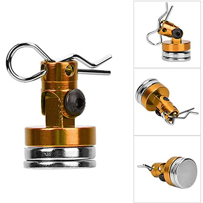 Magnetic Body Mount Kit, Invisible Magnetic Shell Post Mounting Set for SCX10 4W D HSP 1 10 RC Car, Aluminum Alloy Body Post with Slotting Design (Orange) - color: Orange