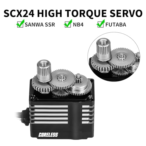 11KG High Torque Servo RC Micro Servo Compatible with Sanwa SSR, NB4 and Futaba for 1/24 Scale RC Crawler, RC Car & Truck