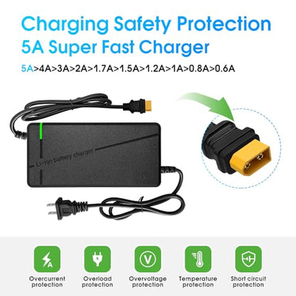 84V5A Fast Charger for 72V Lithium Battery (XT60 Male-Plug)