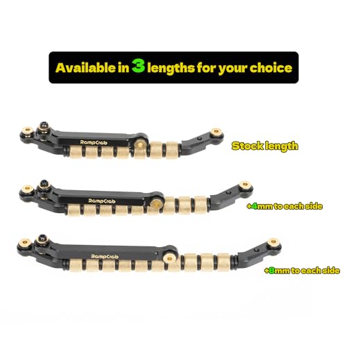 Copper Sleeve Bearing Steering Link for SCX24 & AX24 +4mm axle on Each Side, 2Sets - color: 2 Sets, size: +4mm length