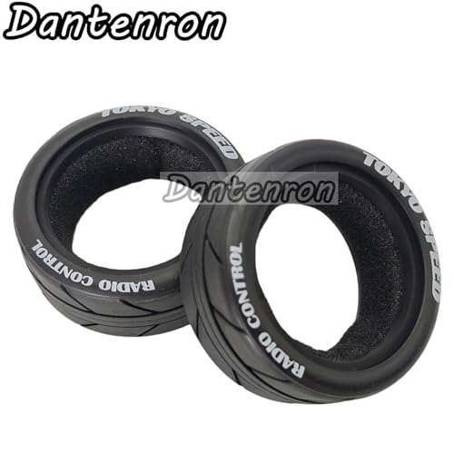 1/10 On Road Tires RC Soft Rubber Street Touring Tyres OD 65mm For 1:10 Rally Racing Drift Car Tamiya TT01 TT02 XV01 TA06 A959 PTG2 HPI KYOSHO HSP PTG2 Traxxas RC On-Road Wheels Rims 4PCS