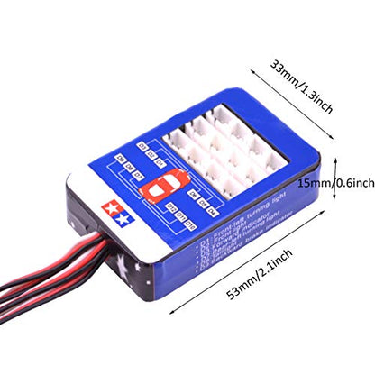 12 RC Car LED Lighting Kit Steering Brake Simulation Flash Light for 1/10 Scale Models Yokomo Tamiya HSP HPI AXIAL RC4WD Traxxas