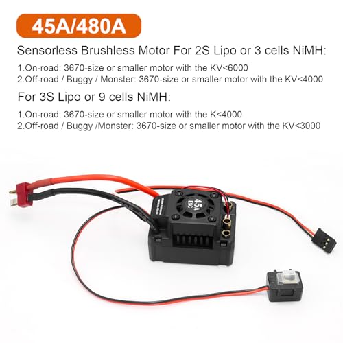 BL2852 4500KV Brushless Motor 3.175mm & Brushless ESC for 1/12/14/16 RC - color: Motor & ESC