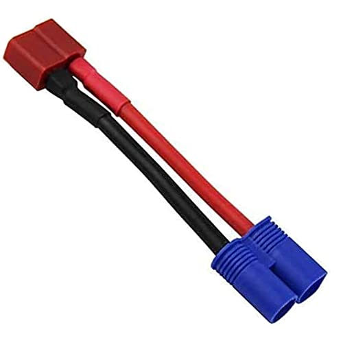 4pcs RC LiPo Battery Connector Adapter Compatible with EC3 to T Male Female Connectors ESC Charger(2 Pairs)
