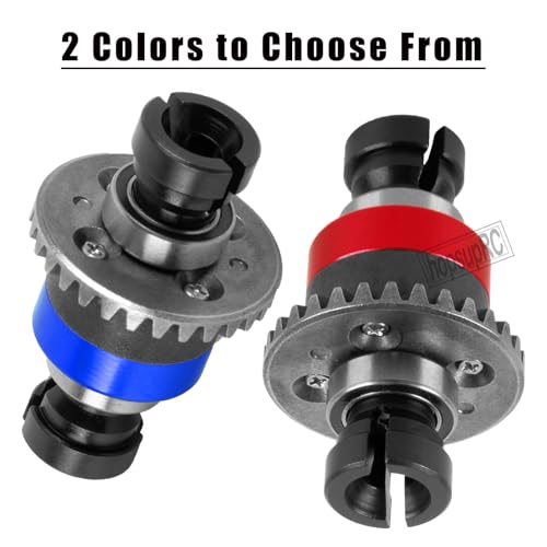 RC 30T 0.8Mod V2 Steel Metal Differential Assembled Differential Upgrades Part for 1/18 Granite,Typhon,Mojave Grom Mega 380 Rc Car.Main Gear & Differential Case Hops Up,Red(2PCS) ARA311177V2