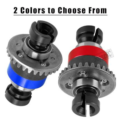RC 30T 0.8Mod V2 Steel Metal Differential Assembled Differential Upgrades Part for 1/18 Granite,Typhon,Mojave Grom Mega 380 Rc Car.Main Gear & Differential Case Hops Up,Red(2PCS) ARA311177V2