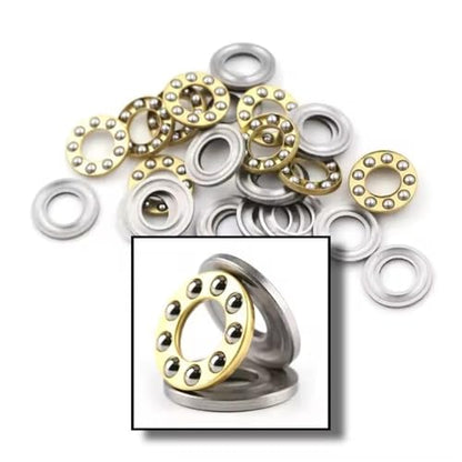 10pcs F8-19M Miniature Plane Axial Ball Bearing 3-in-1, 8mm x 19mm x 7mm Chrome Steel Single Direction