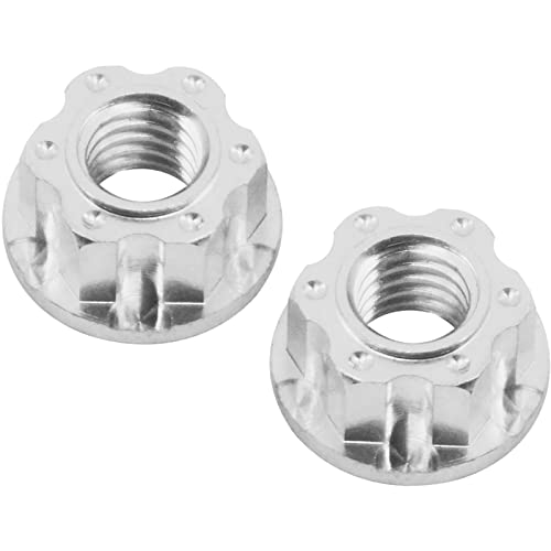 4Pcs Hexagonal Nuts, M4 Aluminum Alloy RC Wheel Hex Nuts Compatible with HSP Sakura D3 D4 1/10 RC Car (Silver) - color: Silver