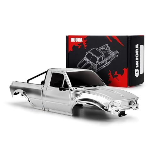 INJORA IR60 Pickup Hard Body Shell for 1/18 TRX4M Defender Bronco (Chrome) - color: Chrome