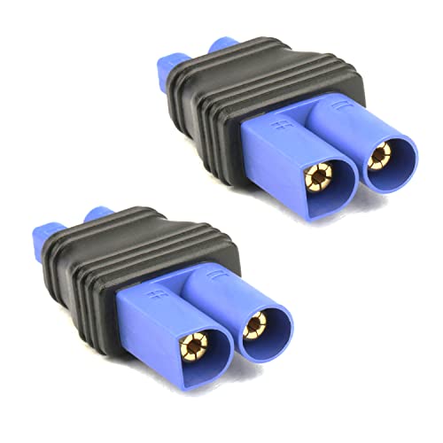 Ec5 Male Plug to Ec3 Female Connector Plug Adapter | for RC Lipo Battery Ec5 Plug to Ec3 Connection(2 Pack Ec5-Ec3) - style: EC5 male - EC3