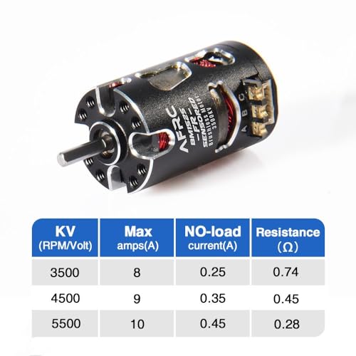 1525 3500KV Sensored Brushless Motor Shaft Diameter 2MM for 1/27 1/28 Mini RC Car (Black)