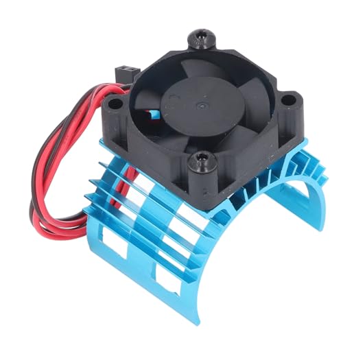 Generic RC Motor Cooling Fan with Aluminum Alloy Heatsink for 540 550 3650 3660 3665 Brushed Brushless Motors Compatible with SCX10 90046 AXI03007 Gen8 VS4-10 (Blue) - color: Blue