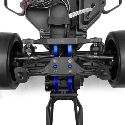 RCHUBAM 2PCS Rear Body Mount Braces for 1/10 Team Associated DR10 | Aluminum Alloy Rear Body Mount,RC Drag Race Car Upgrade Parts - style: Blue