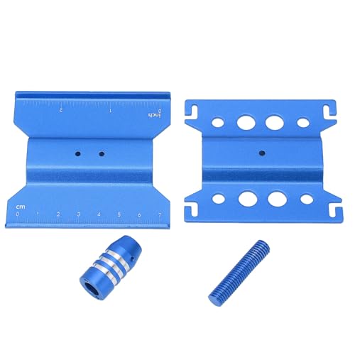 Qiilu RC Car Stand 360 Degree Aluminum Alloy Work Station for RC Cars + Height Repair Tool Kit Compatible with 1/18 1/24 Scale - RC Vehicle Scale Accessories (Blue) - color: Blue