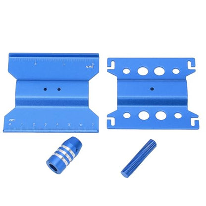 Qiilu RC Car Stand 360 Degree Aluminum Alloy Work Station for RC Cars + Height Repair Tool Kit Compatible with 1/18 1/24 Scale - RC Vehicle Scale Accessories (Blue) - color: Blue