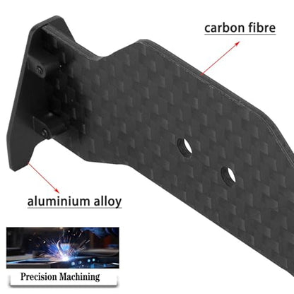 RC Carbon Fiber Tail Wing/Aluminum Wing Mount Upgrade Parts for 1/24 Micro-B 2S 2WD RTR Race Buggy（LOS00007,Black(LOS-1771,LOS-1770) - color: Black-(upgrades Part）
