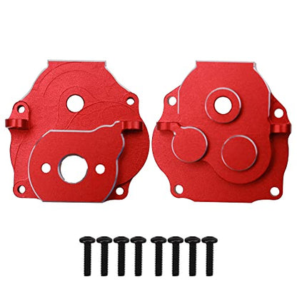 ShareGoo Aluminum Alloy Transmission Gearbox Hoursing Gearbox Case Upgrades Parts Compatible with Traxxas TRX4M 1/18 RC Crawler Car (Red) - color: Red