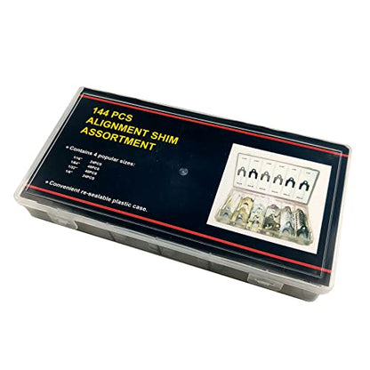 144 Pieces Auto Alignment Body Shim 1/16" 1/64" 1/32" 1/8" Alignment Shims Assortment Set