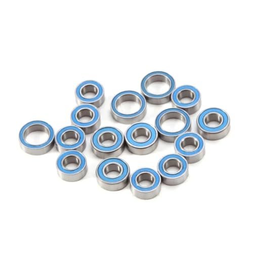 for Tamiya for TT02 TT02D 1/10 RC Car Upgrades Parts Accessories 16PCS Rubber Sealed Ball Bearing Kit RC Car Repair Kit