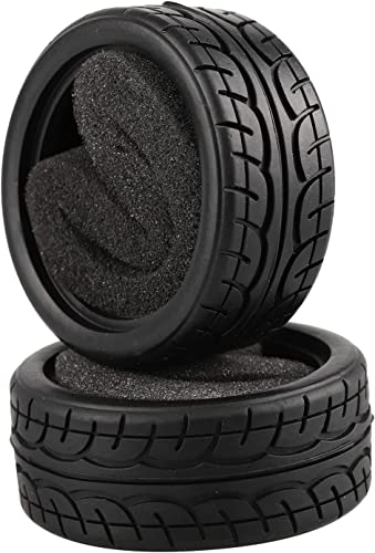 8pcs 1/10 on Road Soft Tires Tyres Fit for RC 1:10 Touring On Road Car Wheels Rim Black - style: 8PCS