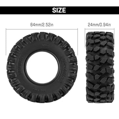 INJORA Obsidian S5 1.3" Rock Crawling Tires for 1/18 1/24 RC Crawler(T1323)