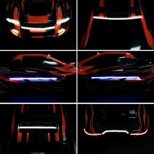 MORLORDY RC LED Light Strip Kits - Headlight & Taillight & Body Lights Set for 1/6 TRX XRT 8S 4X4 Monster Truck RTR Upgrade Parts