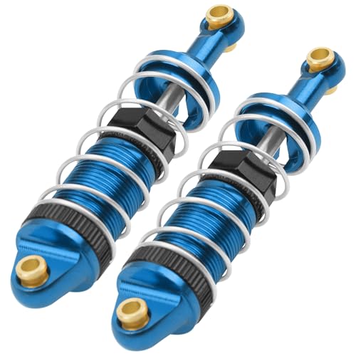 4Pack ShareGoo RC Car Shock Absorbers Metal Shocks Damper Compatible with MJX Hyper Go 14301 14302 14303 1/14 RC Car Upgrades Part (Blue) - color: Blue