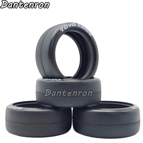 1/10 Drift Smooth Tread Tires OD 65mm RC Hard Rubber Drift Racing Wheels Tyres For 1:10 1/12 Rally Street On Road Touring Car Tamiya TT01 TT02 XV01 TA06 A959 PTG2 HPI KYOSHO HSP Traxxas 4PCS