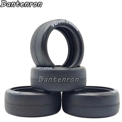 1/10 Drift Smooth Tread Tires OD 65mm RC Hard Rubber Drift Racing Wheels Tyres For 1:10 1/12 Rally Street On Road Touring Car Tamiya TT01 TT02 XV01 TA06 A959 PTG2 HPI KYOSHO HSP Traxxas 4PCS