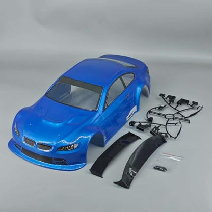 SANTAIZI 1/10 Scale E92 Style RC Body Shell Replacement for Drift Racing Touring On-Road Car Width 200mm with Decal Sheet (Metallic Blue)