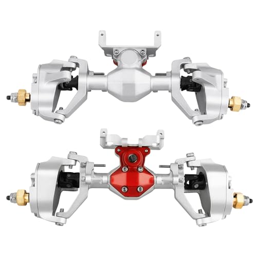 SCX24 Diamond Shape Portal Axle for 1/24 Axial SCX24 C10 90081 AXI00002 AX24 Ford Bronco AXI00005 RC Crawler Metal Upgrade (Silver) - color: Silver