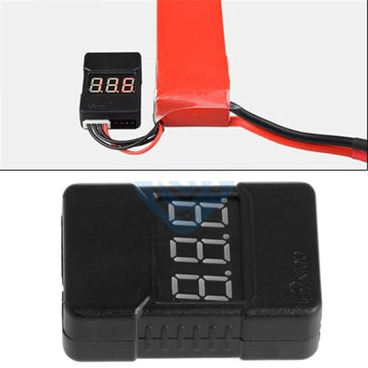 1pcs HotRc BX100 1-8S Lipo Battery Voltage Tester/Low Voltage Buzzer Alarm/Battery Voltage Checker with Dual Speakers