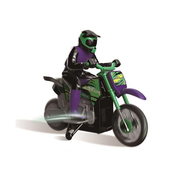 LEXiBOOK, Crosslander RC Motorcycle, RC18 | Up to 12km/h, Light effects, Stunts, Rechargeable - style: Crosslander RC Motorcycle